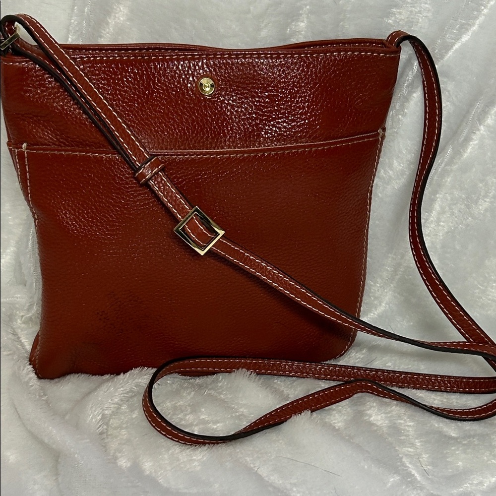 Chic Brown Leather Crossbody Bag